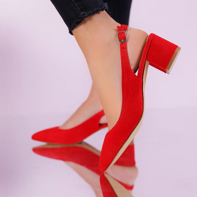 Дамски обувки на ток Aluna - Red