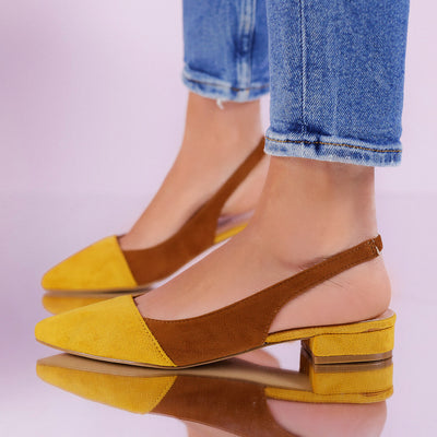 Дамски обувки на ток Boyana - Yellow