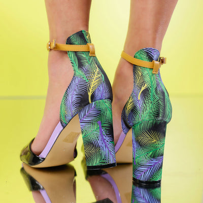 Дамски сандали на ток Ady - Black