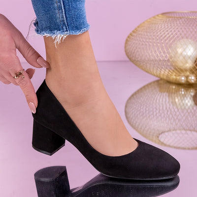 Дамски обувки на ток Lida - Black