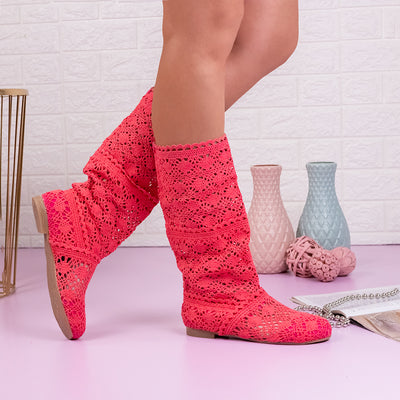 Дамски летни ботуши Anora - Pink