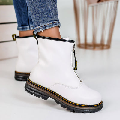 Дамски боти Elina - White