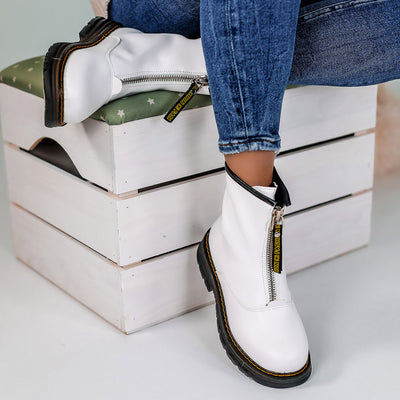 Дамски боти Elina - White