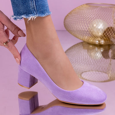Дамски обувки на ток Lida - Purple
