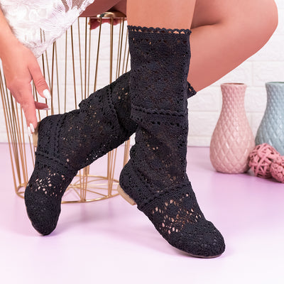 Дамски летни ботуши Anora - Black