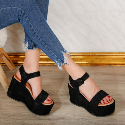 Дамски сандали на платформа Charlotte – Black