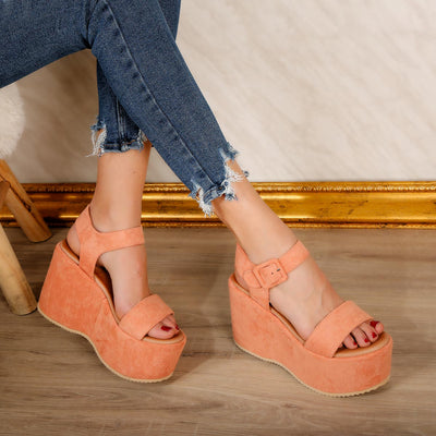 Дамски сандали на платформа Charlotte – Coral