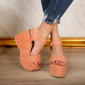 Дамски сандали на платформа Charlotte – Coral