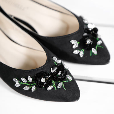 Обувки petal - black suede
