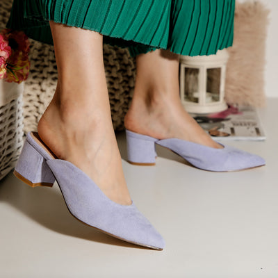 Дамски чехли на ток Malana - Purple