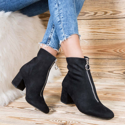 Дамски боти Barbara - Black Suede