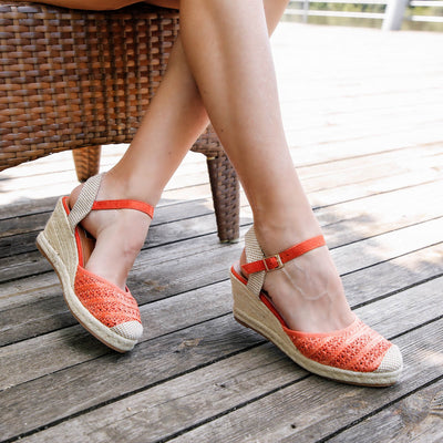 Дамски сандали на платформа Lisa – Orange