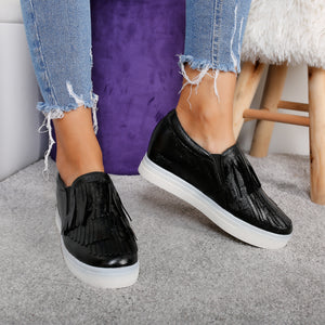 Дамски кецове  на платформа Talora - Black