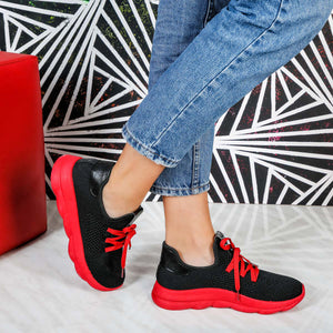 Дамски маратонки Yvone - Black/Red