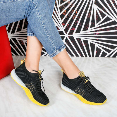 Дамски маратонки Sidney - Black/Yellow
