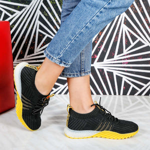 Дамски маратонки Sidney - Black/Yellow