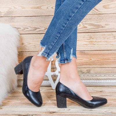 Дамски обувки на ток Mell - Black