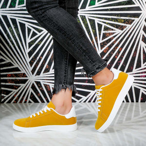 Дамски кецове Katina - Yellow/White