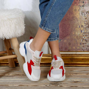 Дамски маратонки Krista - Red/White