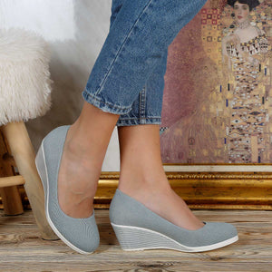 Дамски обувки на платформа Frea - Light Blue