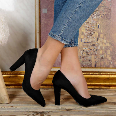 Дамски обувки на ток Selena - Black