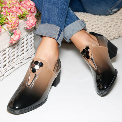 Дамски обувки на ток Marine - Khaki