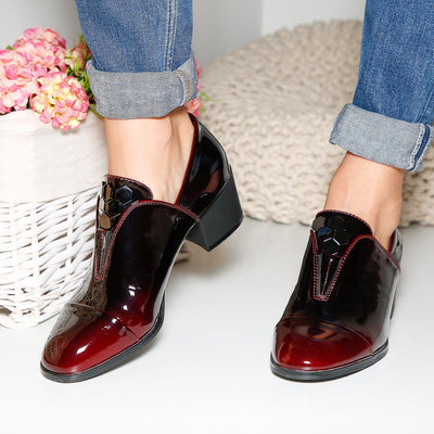 Дамски обувки на ток Marine - Bordo