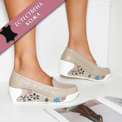 Дамски обувки на платформа Iris - Beige