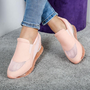 Дамски кецове на платформа Kari - Pink