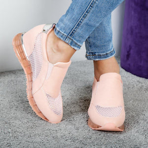 Дамски кецове на платформа Kari - Pink