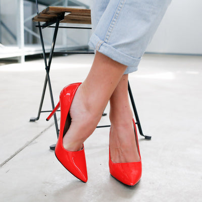 Дамски обувки на ток Maria - Red