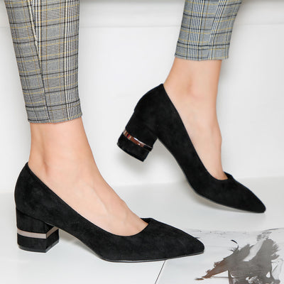 Дамски обувки на ток Omara - Black