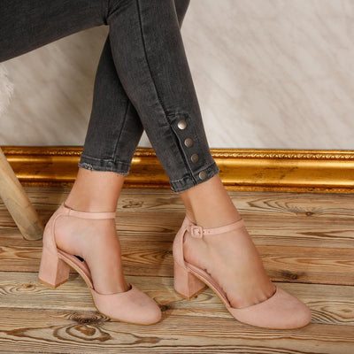 Дамски обувки на ток Hilarie - Pink