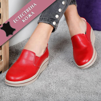 Дамски обувки на платформа Abriele - Red