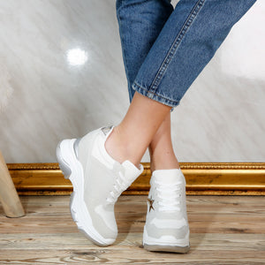 Дамски кецове на платформа Stasy - White