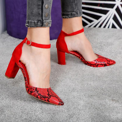 Дамски обувки на ток Mikeyla - Red