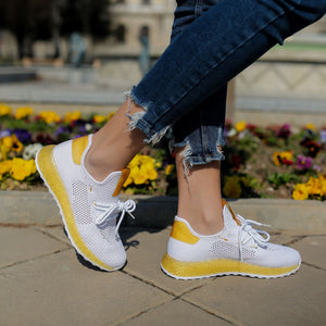 Дамски маратонки  Erna - White/Yellow