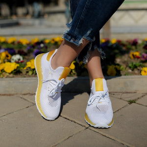 Дамски маратонки  Erna - White/Yellow