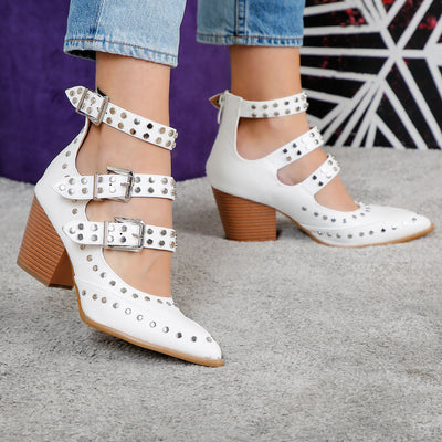 Дамски обувки на ток Aileen - White