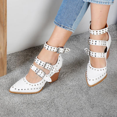 Дамски обувки на ток Aileen - White