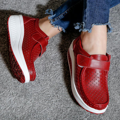 Дамски обувки на платформа Brynn - Red