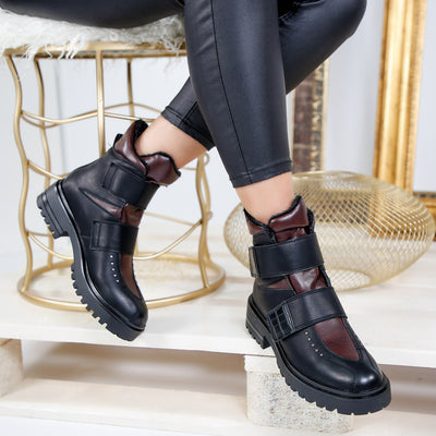 Качествени дамски боти Alisea - Burgundy