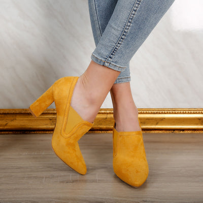 Дамски обувки на ток Aglaya - Yellow