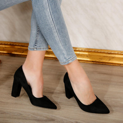 Дамски обувки на ток Mira - Black