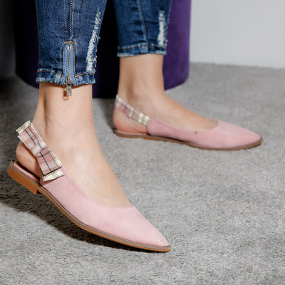 Дамски обувки с ток Tivena - Pink
