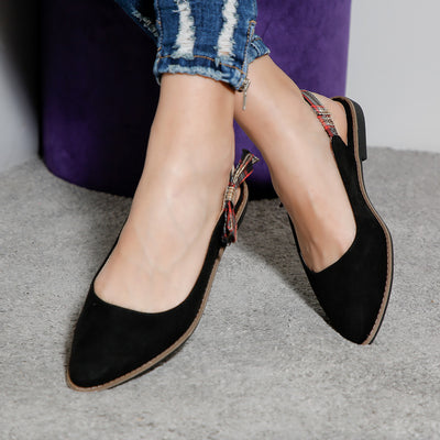 Дамски обувки с ток Tivena - Black