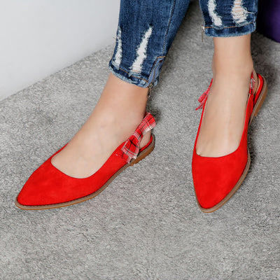 Дамски обувки с ток Tivena - Red