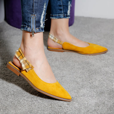 Дамски обувки с ток Tivena - Yellow