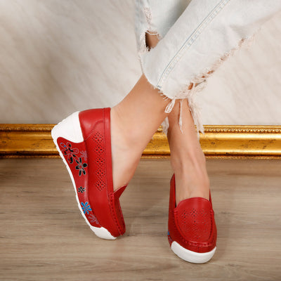 Дамски обувки на платформа Iris  – Red