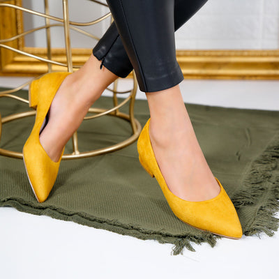 Дамски обувки на ток Ilayza - Yellow